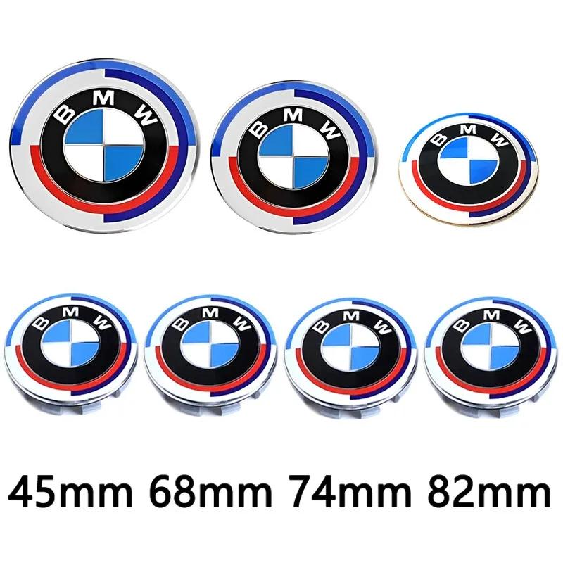 SCKS3 7pcs 45mm 68mm 74mm 82mm Car Front Hood Emblem rear boot badge Steering wheel Logo for BMW M F30 G01 E36 E39 E87 E46 E90 E92 E53