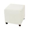 1PC Polar Fleece Ottoman Cover Stretch Stool Cover Square Footstool Cover All-inclusive Elastic Footrest Slipcover Living Room