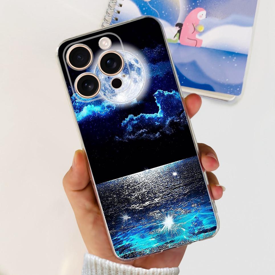 Чехол для iPhone 16 Pro Max Чехол для iPhone 16 Plus Крутой Мультяшный Дракон Космонавт Милый Кот Funda Мягкий Прозрачный Силиконовый Чехол