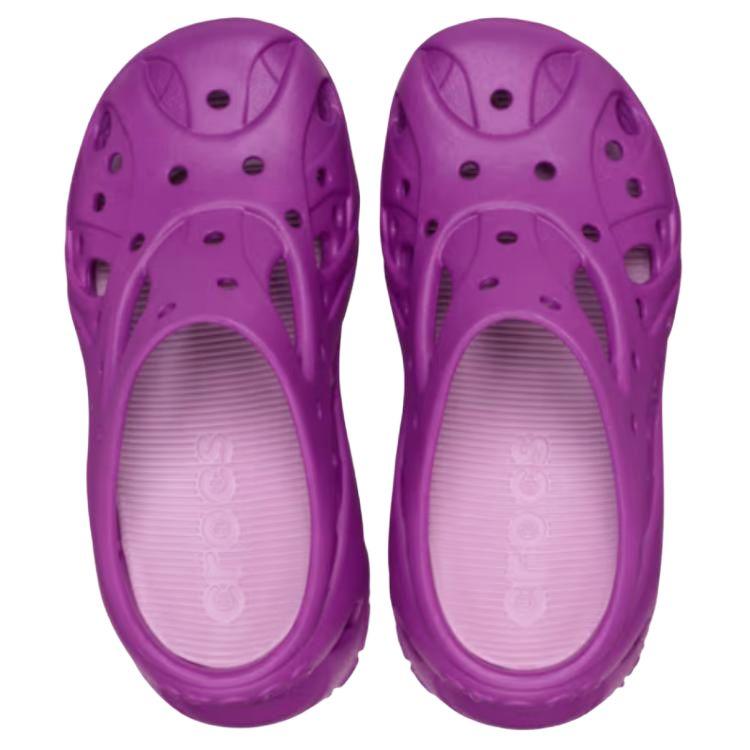 Crocs Клоги в клетку Простые и удобные обувь с отверстиями Женские Фиолетовые