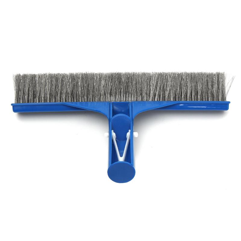 1Pcs 10 Inch Heavy Duty Algae Brush Anti-Rust Stainless Steel Bristle Cleaning Tool for Hot Tub Pond Swimming Pool