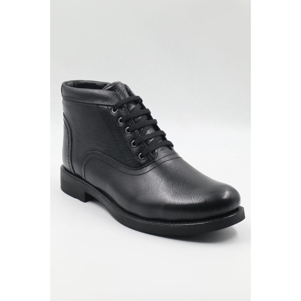 Мужские черные повседневные ботинки из натуральной кожи на шнуровке