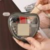 PVC Material Transparent Storage Bag Heart Shape Makeup Bag Organizer  Toiletry Organization