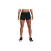 Under Armour Logo Print Embroidered Elastic Waist Casual Shorts Women Shorts Black 1373041-001