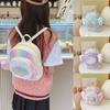 Primary Children Schoolbag Angel Wings Cartoon Shoulders Bag Laser Bag Princess Style Pearl Seashell Decorated Small Backpack