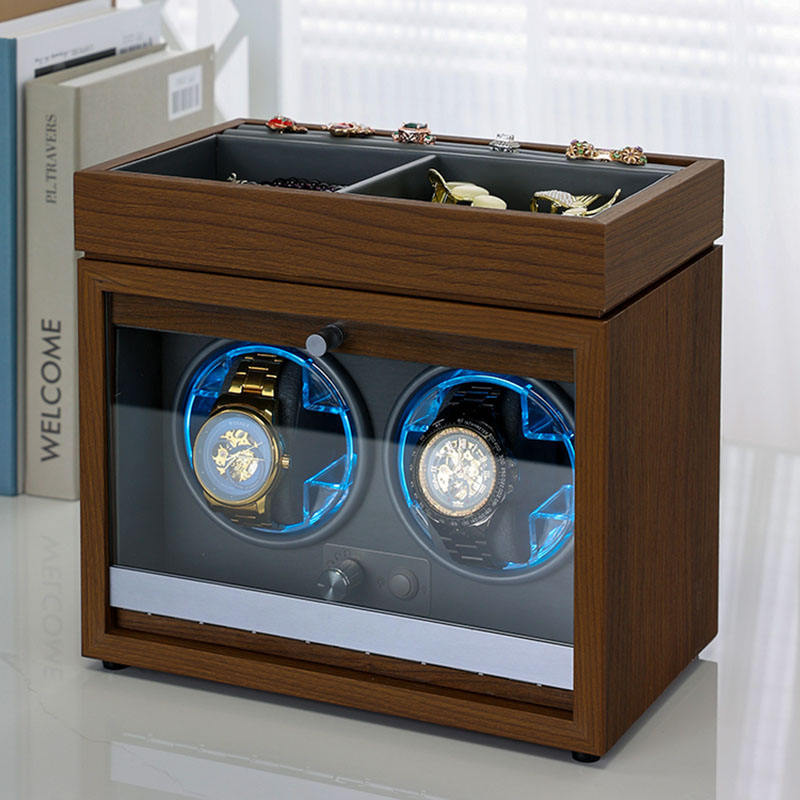 Silent Mechanical Watch Winding Modern Automatic Watch Winder Multifunction Watches Organizer Boxes Watch Jewelry Storage Box