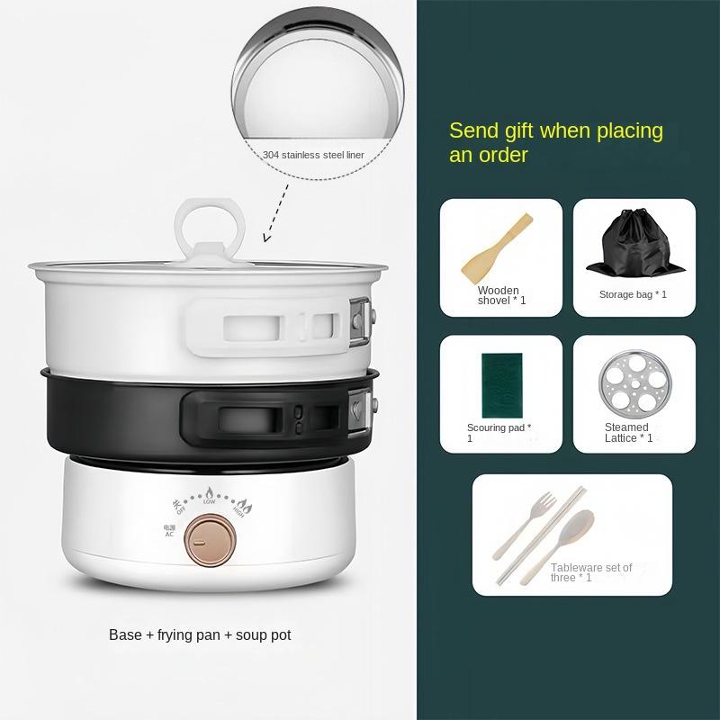 Электрическая кастрюля для готовки, складная, портативная, мультиварка, сплит-тип, рисоварка, сковорода для дома и путешествий, 1,6 л