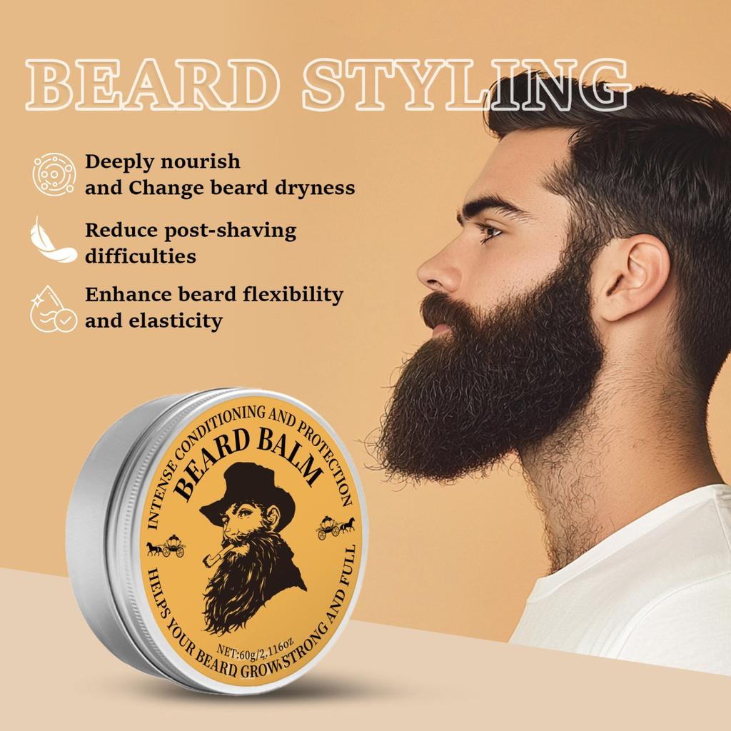 Beard Balm Top-Grade Natural Beard Conditioning & Styling Balm Designed For Rugged Active Or Outdoorsy Men
