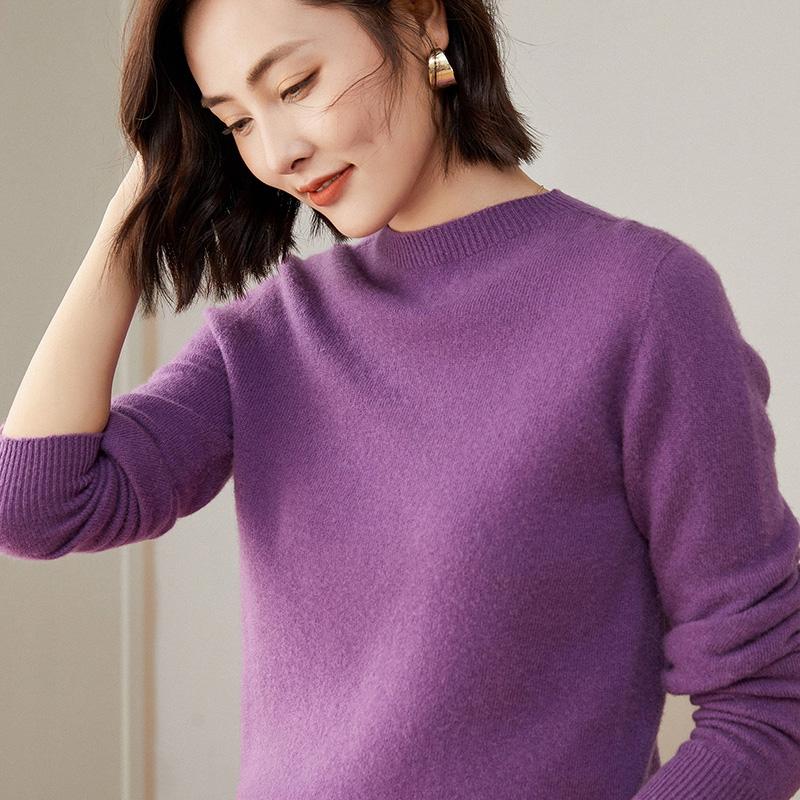 Женский свитер из 100% мериносовой шерсти, СОВРЕМЕННЫЙ НОВЫЙ кашемировый свитер SAGA, вязаный пуловер, зимний теплый женский джемпер, вязаный топ