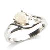 Silver Ring 'Goddess Opal' White Silver (rhodium) - 9 Mm