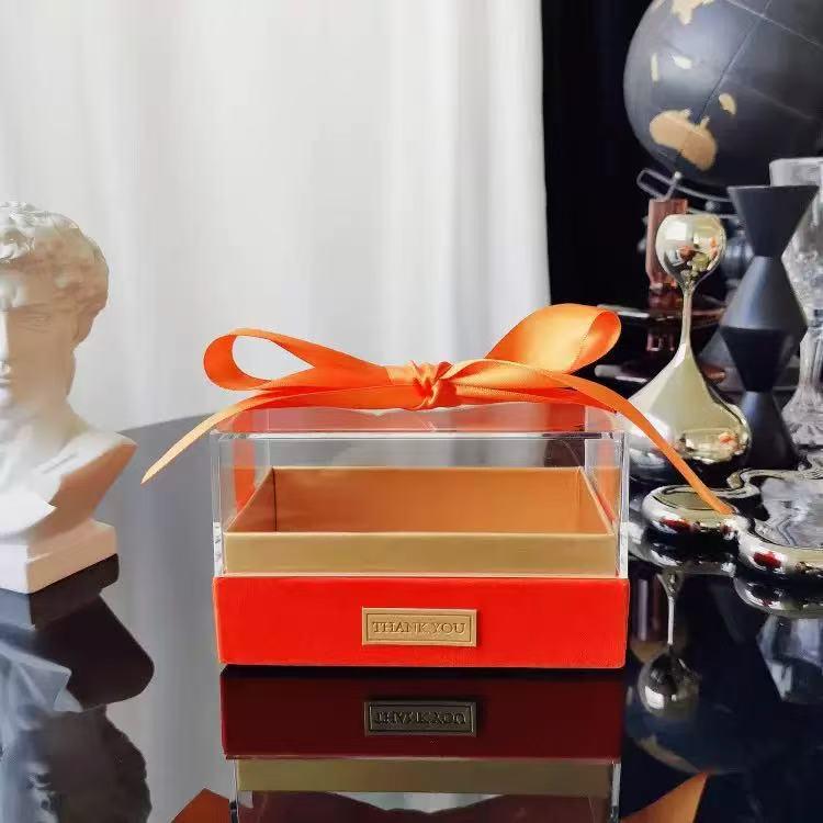 Прозрачная прямоугольная подарочная коробка для свадеб, дней рождений, помады, парфюмерии, конфет и сувениров