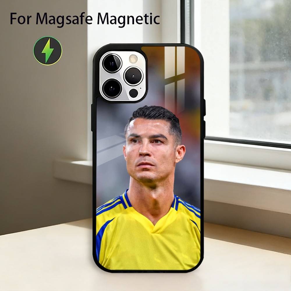 R-Ronaldo Крутой CR7 футбольный Чехол для телефона Для iPhone17,16,15,14,13,12,11 Plus,Pro Магнитный Для Magsafe Беспроводной Зарядки