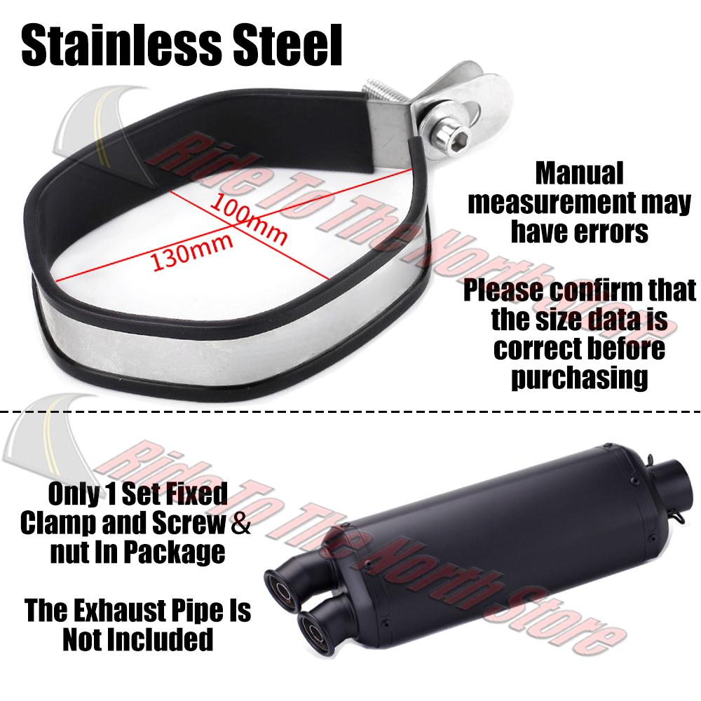 For SC project Arrow Yoshimura AK Brother Mivv Leovince Austinracing Etc Exhaust Tail Pipe Carbon Fiber Stainless Fixed Clamp