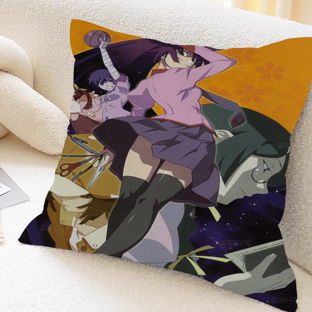 Monogatari Аниме Наволочка Подушка для машины Диван Рождественский подарок 40x40см 45x45см