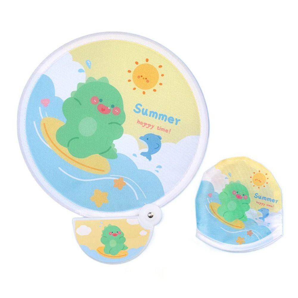 Мини круглый веер мультяшный карманный веер милый складной веер