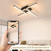 Plafonnier LED NETTLIFE Plafonnier 24W Cristal noir Métal
