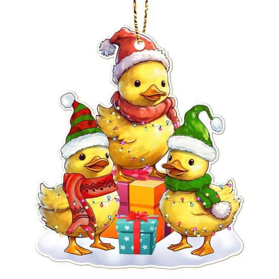 Рождественские украшения Мультяшные животные Санта лось слон подвесное украшение акриловый кулон с шнурком для домашнего декора елки