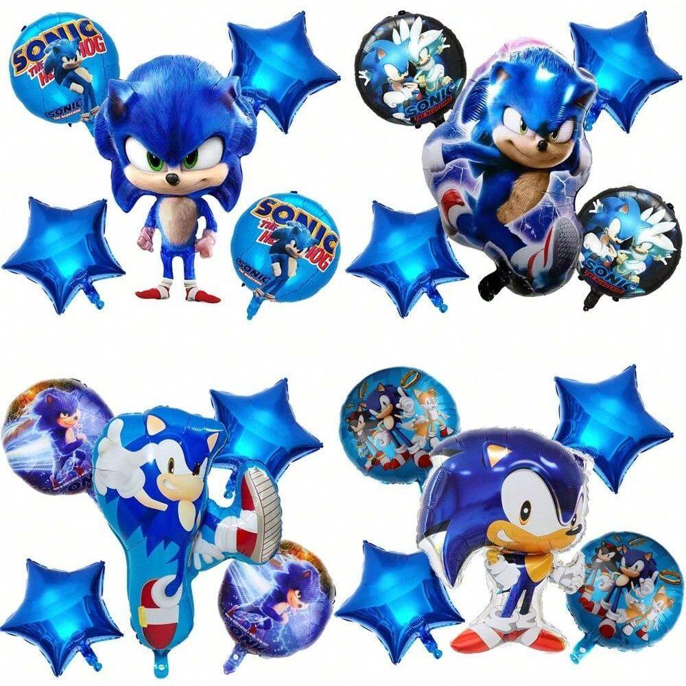 Sonic-themed Sonic Cartoon Balloon Set for Birthday Party Decoration