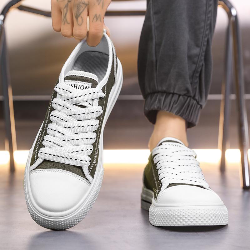 Холщовые мужские туфли 2025 весна новый тренд универсальные уличные кеды для скейтборда студенческий кампусный стиль мягкая подошва модные кеды для скейтборда