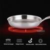304 Stainless Steel Wok Frying Pan Fried Steak Pot Uncoated Kitchen Cookware For Gas Stove Induction Cooker 28/30cm NonStick Pan