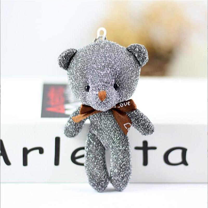 11 см плюшевые игрушки медведя мини мягкие плюшевые куклы мишки игрушка маленький подарок на вечеринку свадьбу брелок сумка подвеска кукла Тедди