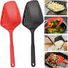 1pc Large 13.5'' Pasta Strainer Scoop Colander - Sturdy Heat Resistant Slotted Ladle for Draining Spaghetti, Noodles, Veggies, Boiled Eggs