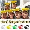 Creative Sun Protection Cap 3D Printing Palm Visor Headband Hand Shape Sun Hat  Summer Season