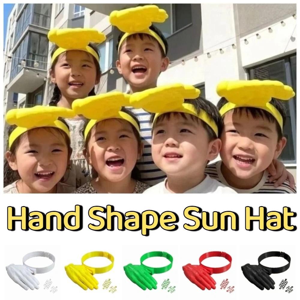 Creative Sun Protection Cap 3D Printing Palm Visor Headband Hand Shape Sun Hat  Summer Season