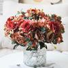 Vintage Artificial Peonies Faux Silk Flowers Bunch Hydrangea Rose Peony Floral Centerpiece