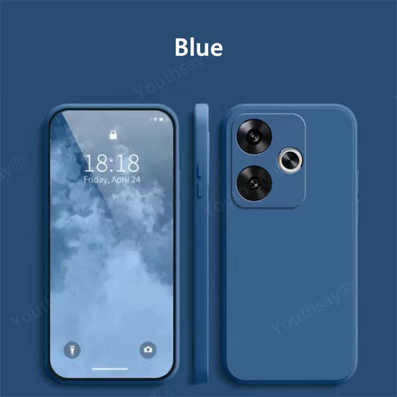 Для Poco F6 жидкий силиконовый чехол для Xiaomi Poco F6 чехол Fundas Coque мягкий защитный чехол для камеры из ТПУ для Poco F6 Pro
