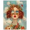 Алмазная мозаика Девушки Полная вышивка Портрет Живопись Стразы Картина Декоративные картины