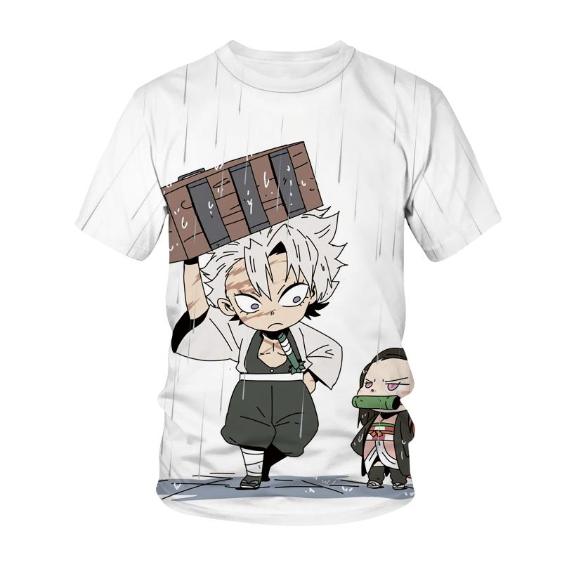 Футболка для мужчин и женщин, аниме, 3D принт, уличная одежда, Demon Slayer Kimetsu No Yaiba, Harajuku, модная футболка, футболка унисекс, топы, одежда
