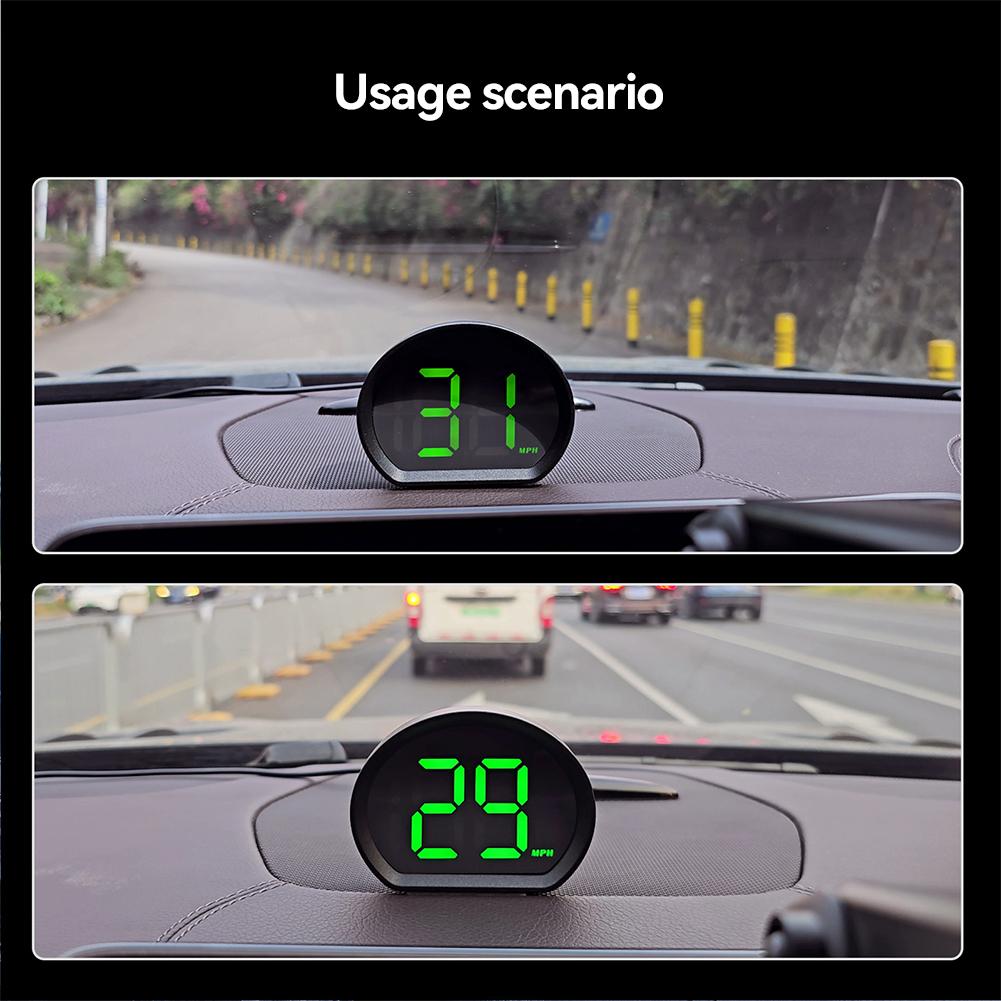 Автомобильный GPS-спидометр HUD-дисплей с цифровым спидометром с дисплеем км/ч/миль/ч для грузовиков, мотоциклов, подключаемых и используемых автозапчастей, аксессуары