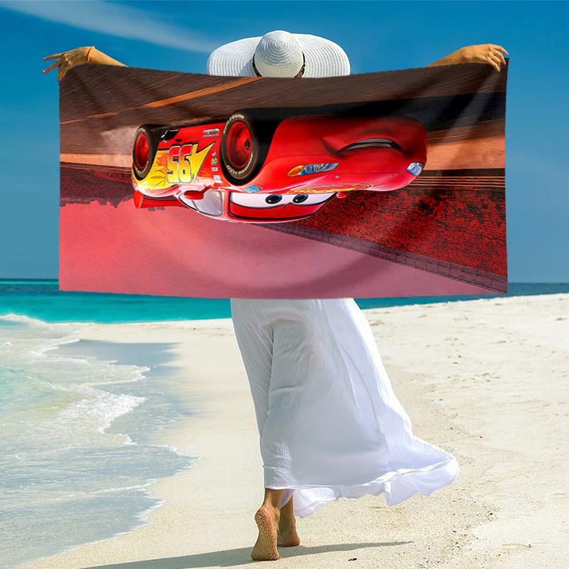 Lightning McQueen beach towel Outdoor camping Beach towel for vacation swim Outdoor pool Absorbent bath towel