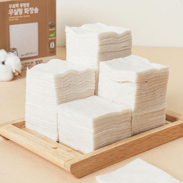 100 листов неотбеливающих, негерметичных ватных дисков