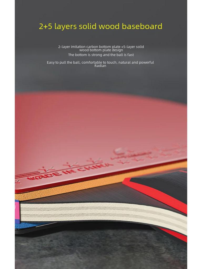 Professional Table Tennis Racket - One, Two, Three Star, Vertical/Horizontal for Training & Entertainment