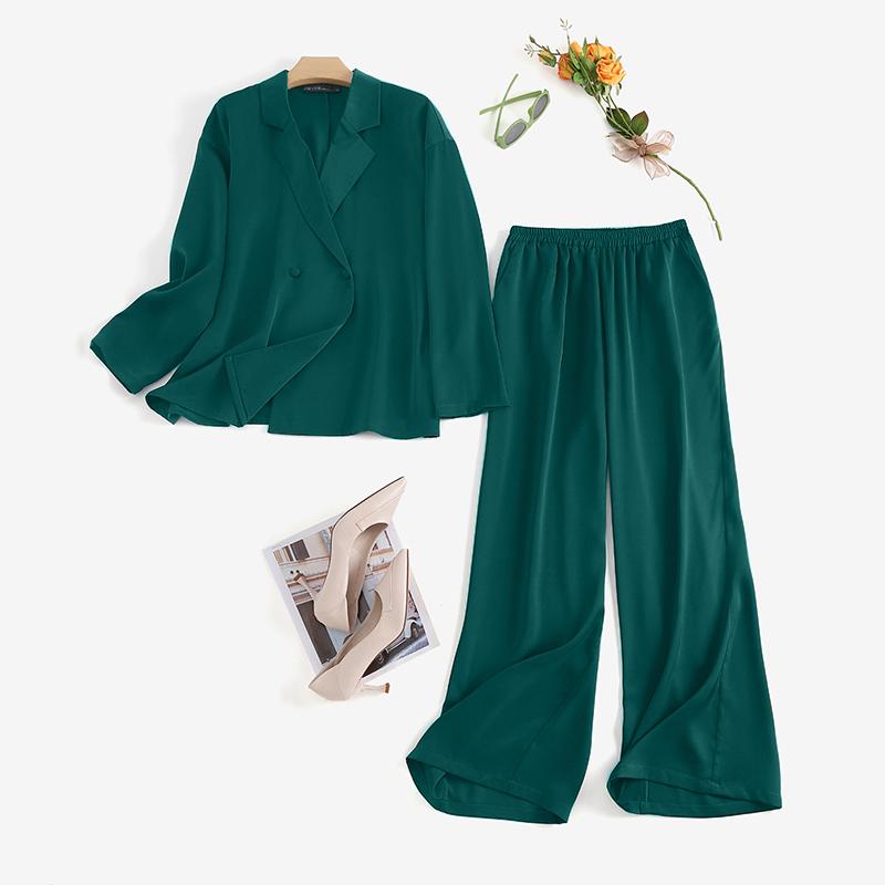 ZANZEA Женский кардиган, пиджак и брюки, повседневный комплект из двух предметов