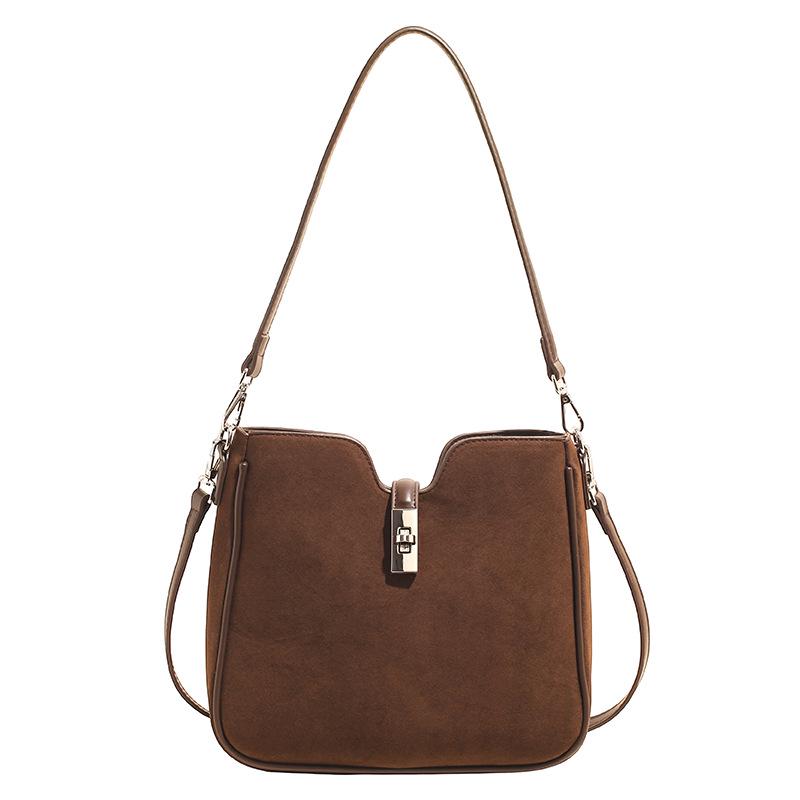 Винтажная матовая минималистичная сумка кроссбоди на плечо большой вместимости 2025