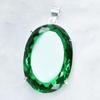 Natural 120.65 Ct Oval Cut Topaz CERTIFEID 925 Sterling Silver Green Pendant MY.PD-333-NS