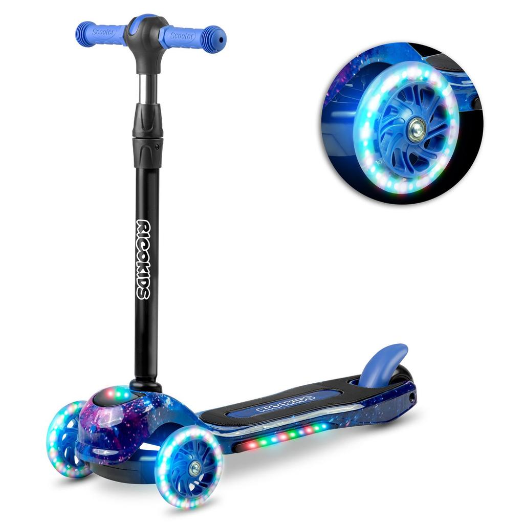 Ricokids Piko 3-Wheel Scooter - Black and Blue