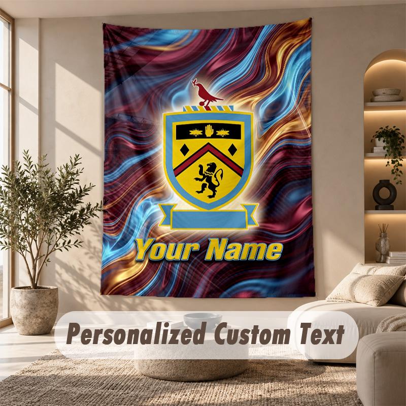 Tapestry Custom Name Text, Wall Hanging Tapestry Home Room DecorBurnley Football