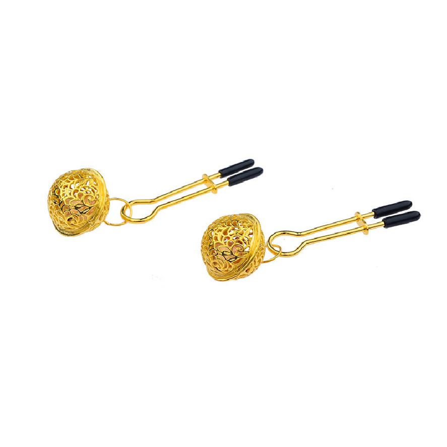 2020 Новый Сексуальный Зажим для Сосков Взрослые Принадлежности Дворцовый Колокольчик Колокольчик Зажим для Сосков Подвеска Золото