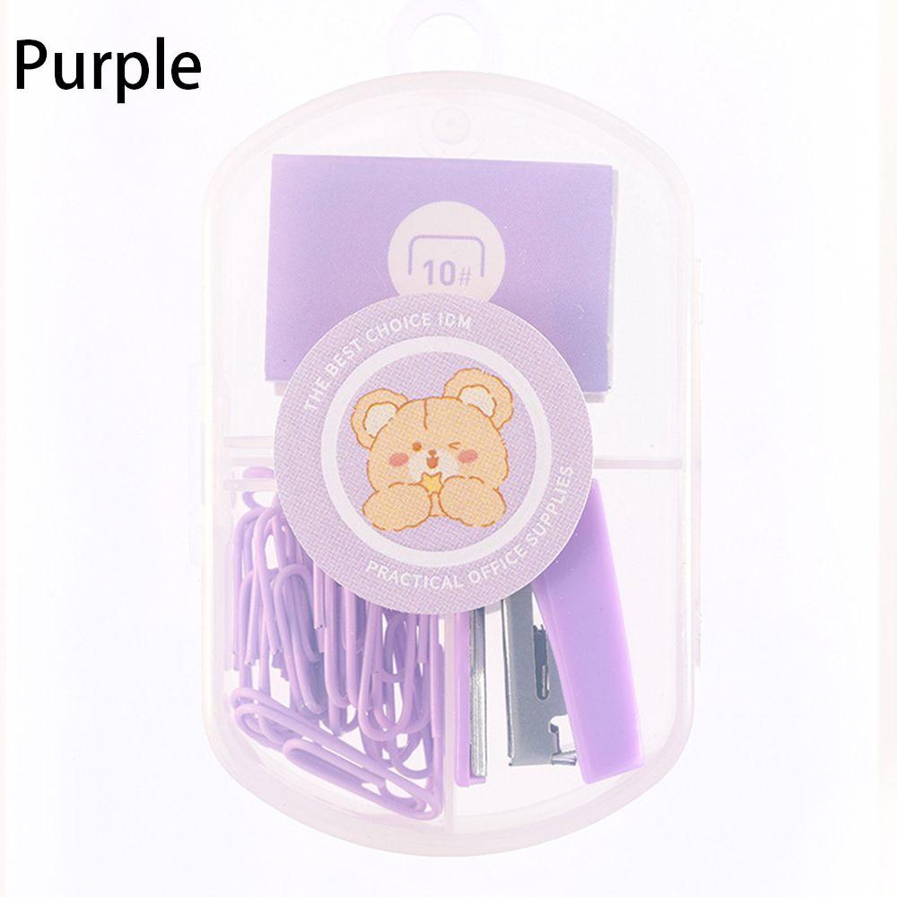 Cute Mini Morandi Color Student Supplies Stapler Set With Staples Binding Tools
