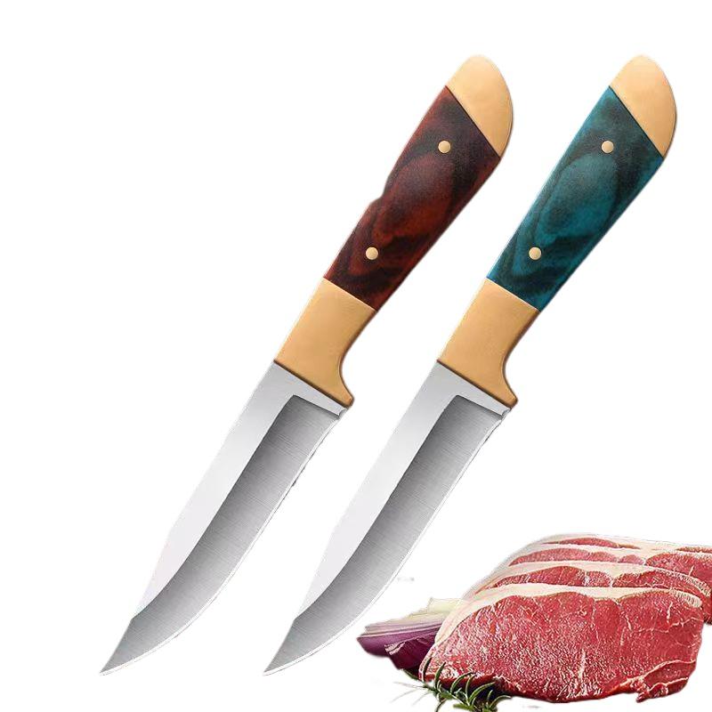 "The Inner Mongolia Hand Knife for Meat and Fruit Is Sharp, Versatile, and Ideal for Use At Home and Outdoors."