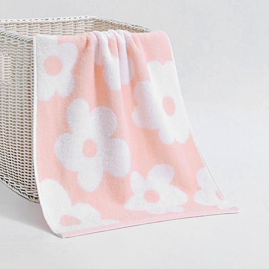 Банное полотенце Быстросохнущее Впитывающее Мягкое Полотенце для рук Цветочный дизайн Двусторонняя прострочка