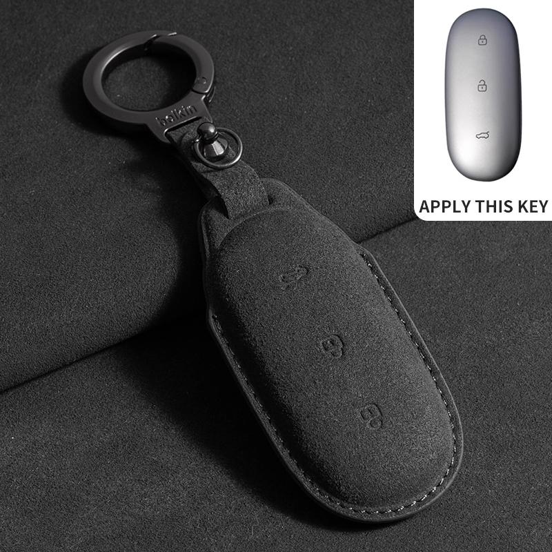 Умный чехол-брелок для ключа автомобиля Cover Fob для LEADING IDEAL Lixiang L6 L7 L8 L9 ONE Li Auto Чехол-оболочка для ключа Замшевый брелок Аксессуары