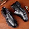 Leather Shoes Men's 2025 New Middle-aged Men's Business Casual Leather Shoes Men's Soft-soled Dad Shoes