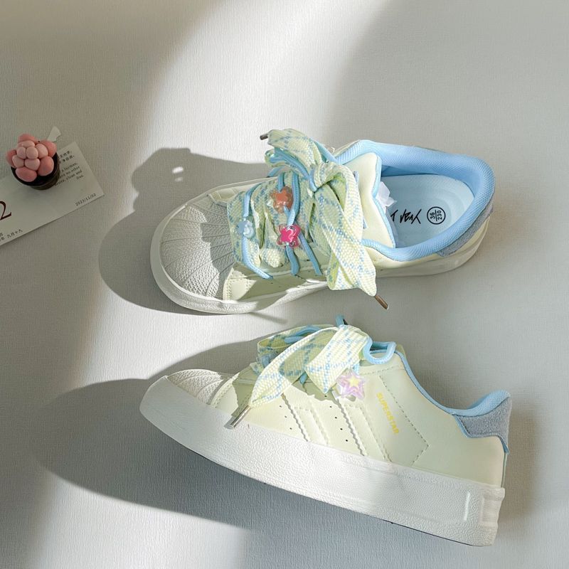 Ракушка нишевый дизайн кеды женские студенческие ранняя весна новый милый универсальный платформа кэжуал