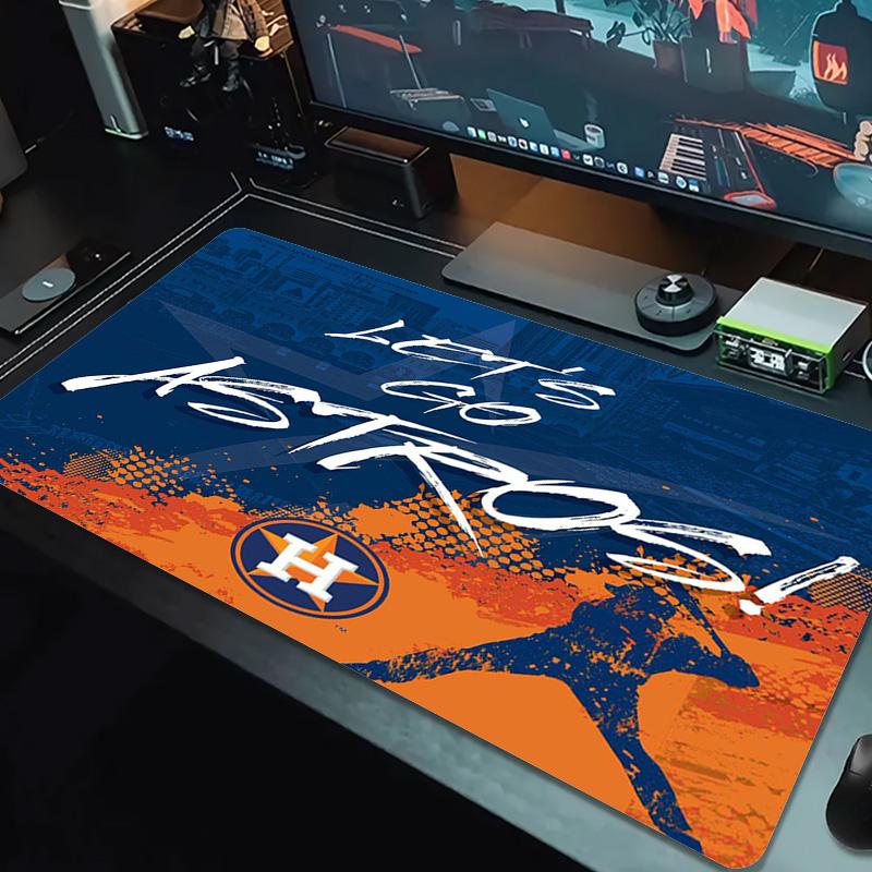 Houston Astros Color Mouse Pad Large Gaming Table Cushion Non-slip Laptop Tablet Big Mousepad XXL Mat Mini PC Playmat With Lock edge