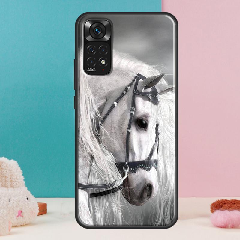 Чехол-скетч с лошадью для Xiaomi Redmi Note 14 13 12 Pro 11 9 10 9S 10S 11S 12S Redmi 14C 13C 10C 12C